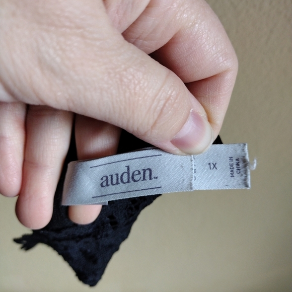 Auden Women's Black Lace Padded Racerback Bra Bralette Sz 1X-Pull-On Wire Free - Picture 5 of 6